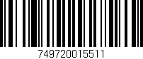 Código de barras (EAN, GTIN, SKU, ISBN): '749720015511'