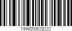 Código de barras (EAN, GTIN, SKU, ISBN): '7498059529222'