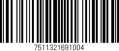 Código de barras (EAN, GTIN, SKU, ISBN): '7511321691004'