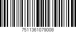 Código de barras (EAN, GTIN, SKU, ISBN): '7511361079008'