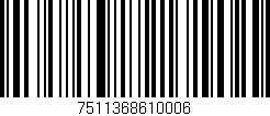 Código de barras (EAN, GTIN, SKU, ISBN): '7511368610006'