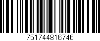 Código de barras (EAN, GTIN, SKU, ISBN): '751744816746'