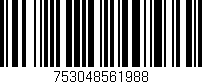 Código de barras (EAN, GTIN, SKU, ISBN): '753048561988'