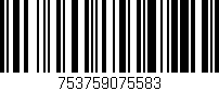 Código de barras (EAN, GTIN, SKU, ISBN): '753759075583'