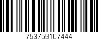 Código de barras (EAN, GTIN, SKU, ISBN): '753759107444'