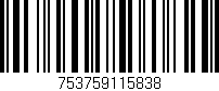 Código de barras (EAN, GTIN, SKU, ISBN): '753759115838'