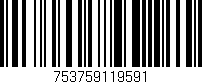 Código de barras (EAN, GTIN, SKU, ISBN): '753759119591'