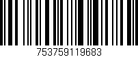 Código de barras (EAN, GTIN, SKU, ISBN): '753759119683'