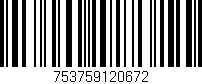Código de barras (EAN, GTIN, SKU, ISBN): '753759120672'