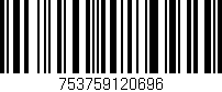 Código de barras (EAN, GTIN, SKU, ISBN): '753759120696'