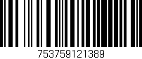 Código de barras (EAN, GTIN, SKU, ISBN): '753759121389'