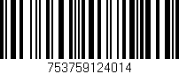 Código de barras (EAN, GTIN, SKU, ISBN): '753759124014'