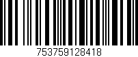 Código de barras (EAN, GTIN, SKU, ISBN): '753759128418'