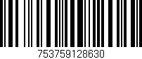 Código de barras (EAN, GTIN, SKU, ISBN): '753759128630'