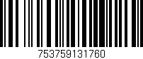 Código de barras (EAN, GTIN, SKU, ISBN): '753759131760'