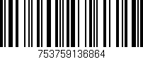 Código de barras (EAN, GTIN, SKU, ISBN): '753759136864'