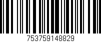Código de barras (EAN, GTIN, SKU, ISBN): '753759148829'