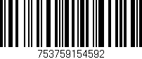 Código de barras (EAN, GTIN, SKU, ISBN): '753759154592'