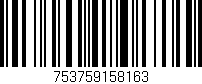 Código de barras (EAN, GTIN, SKU, ISBN): '753759158163'