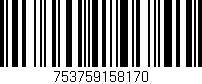 Código de barras (EAN, GTIN, SKU, ISBN): '753759158170'