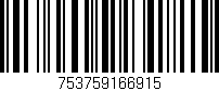 Código de barras (EAN, GTIN, SKU, ISBN): '753759166915'