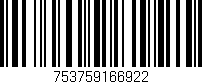 Código de barras (EAN, GTIN, SKU, ISBN): '753759166922'