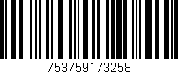 Código de barras (EAN, GTIN, SKU, ISBN): '753759173258'