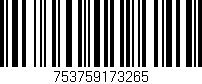 Código de barras (EAN, GTIN, SKU, ISBN): '753759173265'