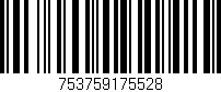 Código de barras (EAN, GTIN, SKU, ISBN): '753759175528'