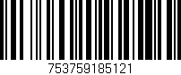 Código de barras (EAN, GTIN, SKU, ISBN): '753759185121'