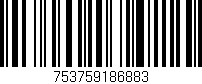 Código de barras (EAN, GTIN, SKU, ISBN): '753759186883'