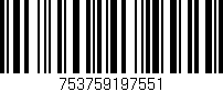 Código de barras (EAN, GTIN, SKU, ISBN): '753759197551'