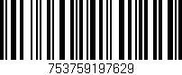 Código de barras (EAN, GTIN, SKU, ISBN): '753759197629'