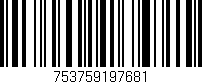 Código de barras (EAN, GTIN, SKU, ISBN): '753759197681'