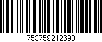 Código de barras (EAN, GTIN, SKU, ISBN): '753759212698'