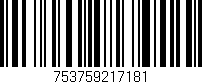 Código de barras (EAN, GTIN, SKU, ISBN): '753759217181'