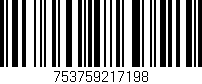 Código de barras (EAN, GTIN, SKU, ISBN): '753759217198'