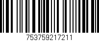 Código de barras (EAN, GTIN, SKU, ISBN): '753759217211'