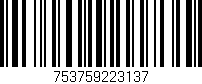 Código de barras (EAN, GTIN, SKU, ISBN): '753759223137'