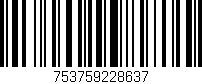 Código de barras (EAN, GTIN, SKU, ISBN): '753759228637'