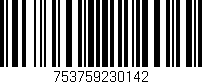 Código de barras (EAN, GTIN, SKU, ISBN): '753759230142'