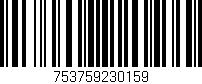 Código de barras (EAN, GTIN, SKU, ISBN): '753759230159'