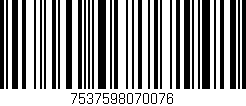 Código de barras (EAN, GTIN, SKU, ISBN): '7537598070076'