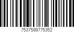 Código de barras (EAN, GTIN, SKU, ISBN): '7537599775352'