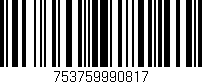 Código de barras (EAN, GTIN, SKU, ISBN): '753759990817'