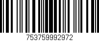 Código de barras (EAN, GTIN, SKU, ISBN): '753759992972'