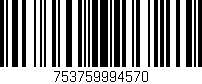 Código de barras (EAN, GTIN, SKU, ISBN): '753759994570'