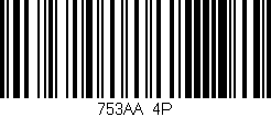 Código de barras (EAN, GTIN, SKU, ISBN): '753AA/4P'