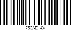 Código de barras (EAN, GTIN, SKU, ISBN): '753AE/4X'