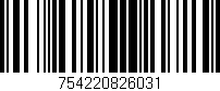 Código de barras (EAN, GTIN, SKU, ISBN): '754220826031'
